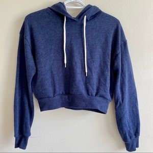 Women’s dark blue cropped hoodie
